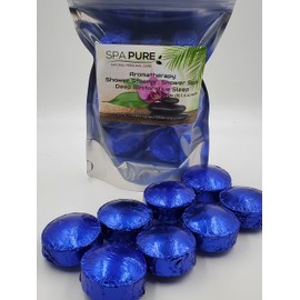 Spa Pure Deep Restorative Sleep: Shower Bomb Aromatherapy, 100% Natural/Organic Essential Oils - Transform Your Shower - Transform Your Mood (8 Count) Pack of 1