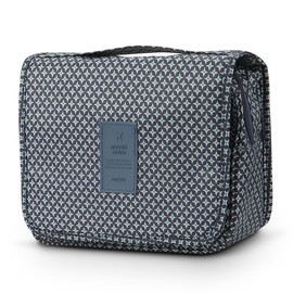 Mossio Hanging Toiletry Bag - Large Cosmetic Makeup Travel Organizer for Men & Women with Sturdy Hook (Navy Star)