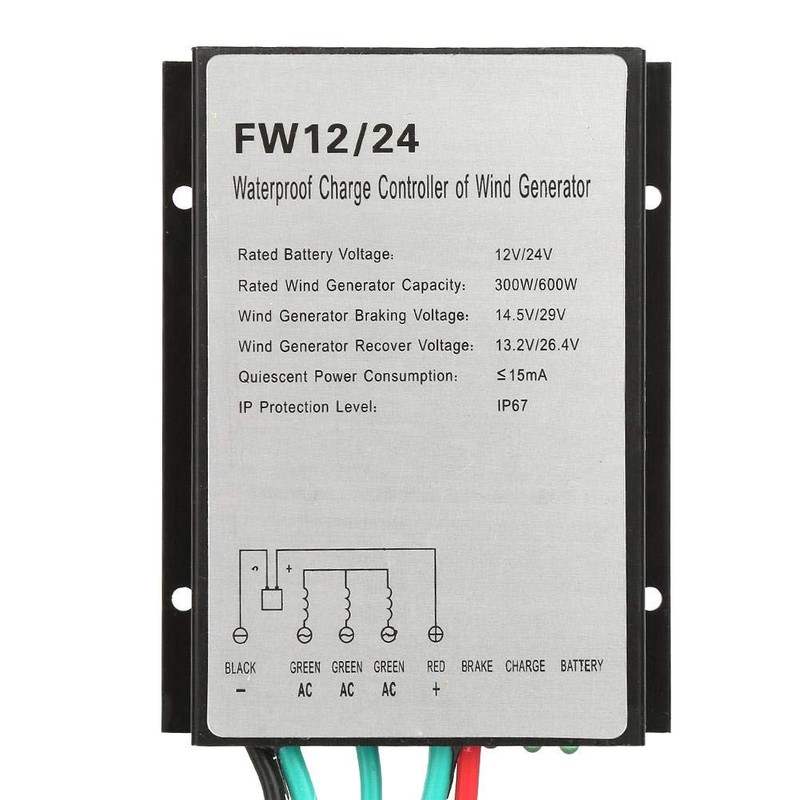 Oumefar Wind Turbine Controller, FW12/24 IP67 12V/24V Wind Turbine Generator