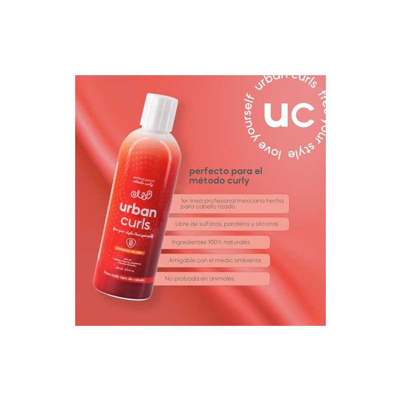 URBAN CURLS Protector de Calor para Cabello Rizado 240 ml