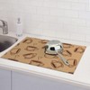 Absorbent Dish Drying Mat For Kitchen Counter, Coffee Microfiber Dish