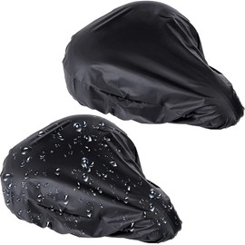 AONAT Saddle Cover Bicycle Bicycle Saddle Cover Gel Cover Set of 2 Universal Fit for Any Bike - Waterproof Saddle Protector - Tear-Resistant Cover for Wind and Weather