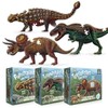 Tyrannosaurus Rex, Triceratoprs and Ankylosaurus Dinosaur Puzzle Bundle | 100-Piece