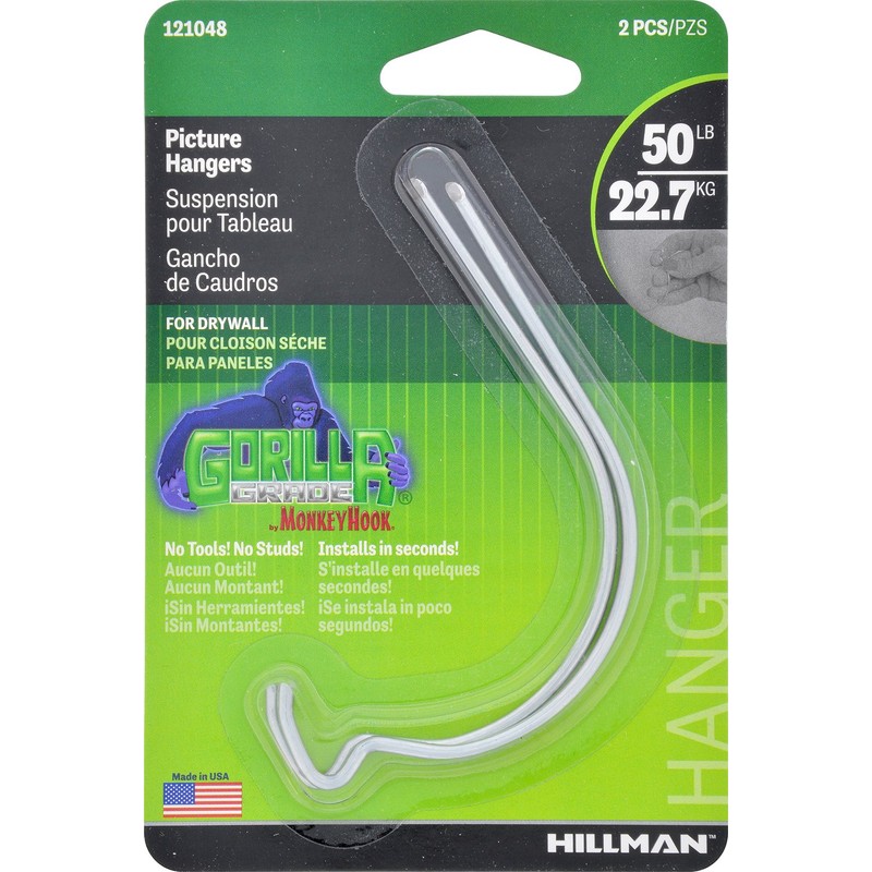 Hillman 121048 Gorilla Hook Picture Hangers (50lb) 2 Piece