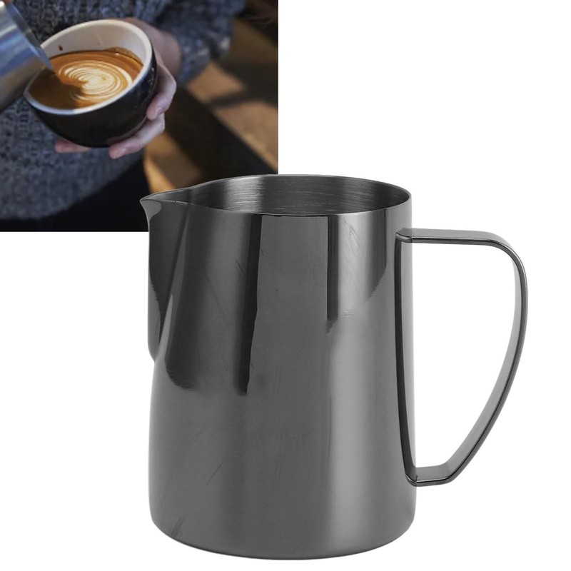 Milk Frothing Pitcher 304 Stainless Steel Coffee Steaming Pitcher Multipurpose