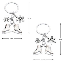 iMagitek 25 Pcs Skating Keychain Skates Snowflake Keychain Ice Skating Skate Lover Keychain