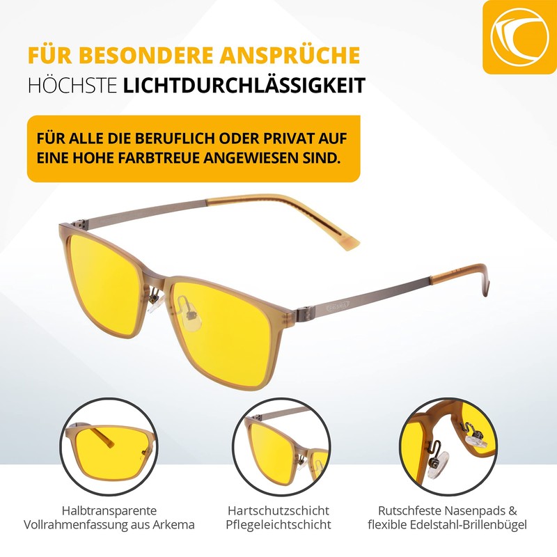 PRiSMA FRANKFURT EASY90 Gaming Glasses, Blue Light Filter Glasses FF702,