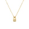 OAK & LUNA - Perosnalized Initial Lock Necklace with Diamond