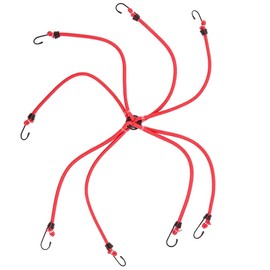 DEKTON DT70676 Spider Hook Bungee Cords, Black/Red, 40-inch x 8 mm, Set of 3 Piece