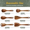 Onader Wooden Spoons for Cooking, 6Pcs Kitchen Utensils for Non-Stick