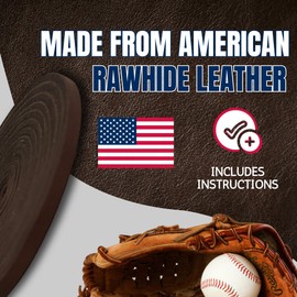 Covey Sports Baseball Glove Laces for Repair & Relacing - Genuine American Rawhide Leather Glove Lacing Kit - Softball Lacing Mitt Relace Thread Strings - Multiple Colors Available (White)