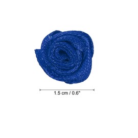 PATIKIL 0.6" Mini Satin Ribbon Roses, 30 Pcs Tiny Fabric Flowers Embellishments Rosettes Applique for DIY Crafts and Wedding, Dark Blue