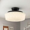 youngrender Schoolhouse Light Fixture Modern Black Flush Mount Ceiling Lighting
