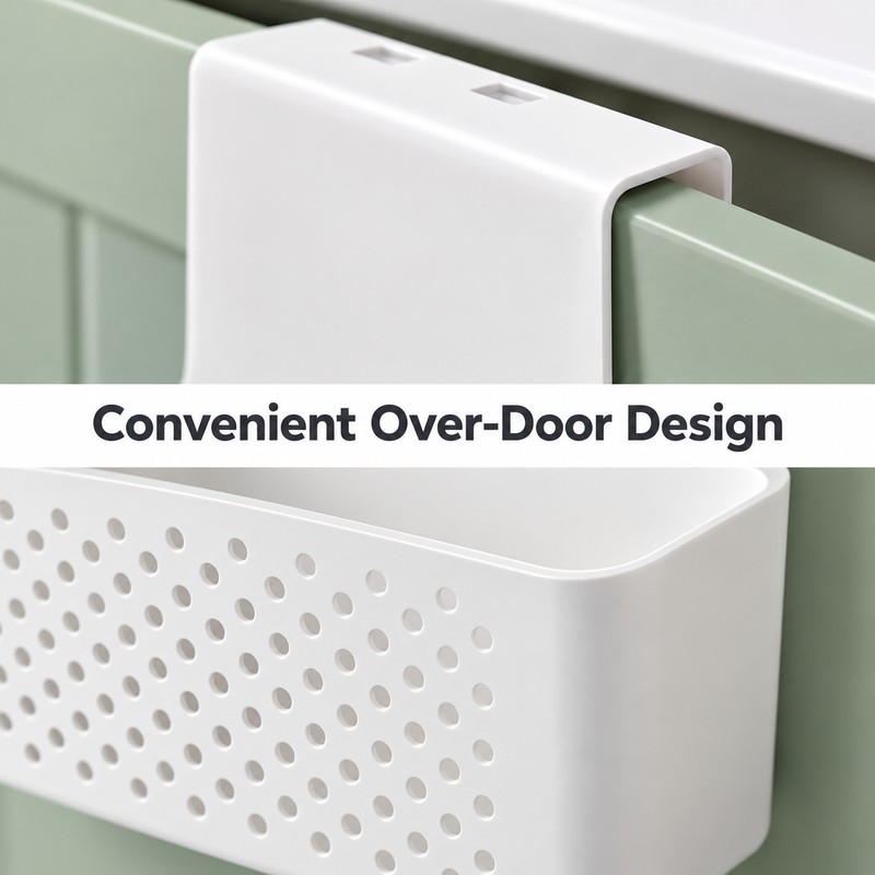 Over Cabinet Door Organizer for Kitchen Storage – Space-Saving Hanging