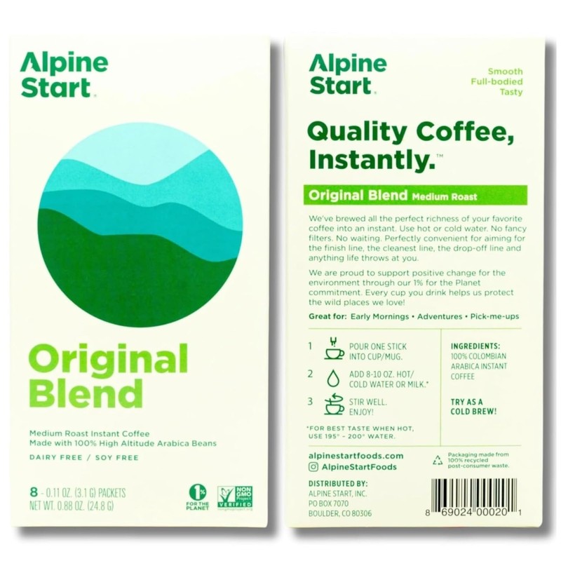 Alpine Start Instant Coffee Original Blend Medium Roast - Individual