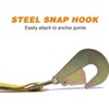 Car Tie Down Straps for Trailers with Snap Hooks Heavy