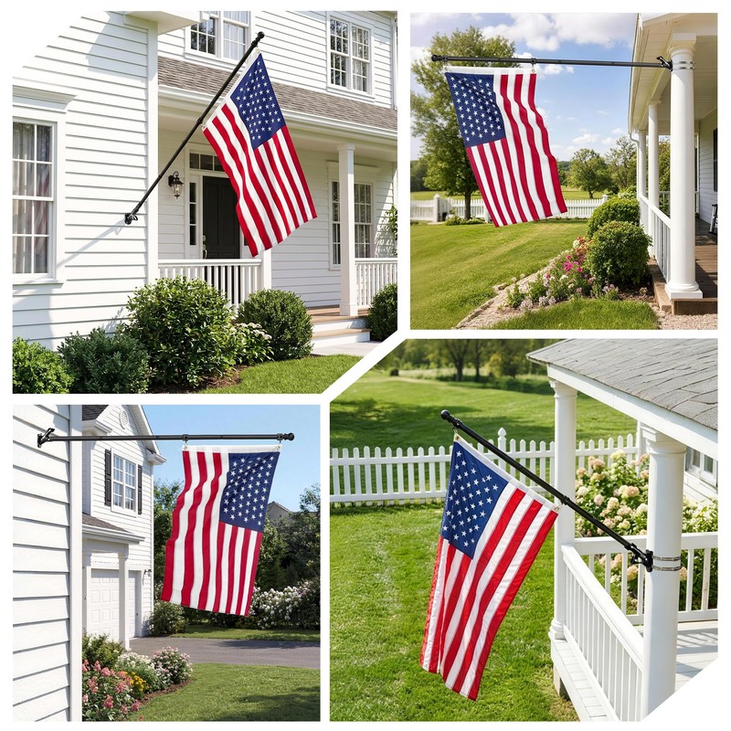 6FT Heavy Duty Flag Pole for Outside House (1 Pack,