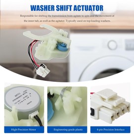 Jaclech GTW335ASN1WW GTW335ASN2WW GTW220ACK7WW for GE Washer Parts Kit 5-Piece Set | Shift Actuator Drive Belt Clutch Spring Pulley Replacement | for GE Washing Machine Repair