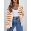 EVALESS Womens Striped Christmas Cardigan Sweaters Trendy 2024 Fall Winter