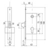 ATTAS Sliding Gate Hook Lock - Galvanised Steel Mortise Lock