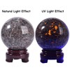 MOGEMT Large Yooperlite Sphere Natural Yooperlite Stone Healing Crystal Ball