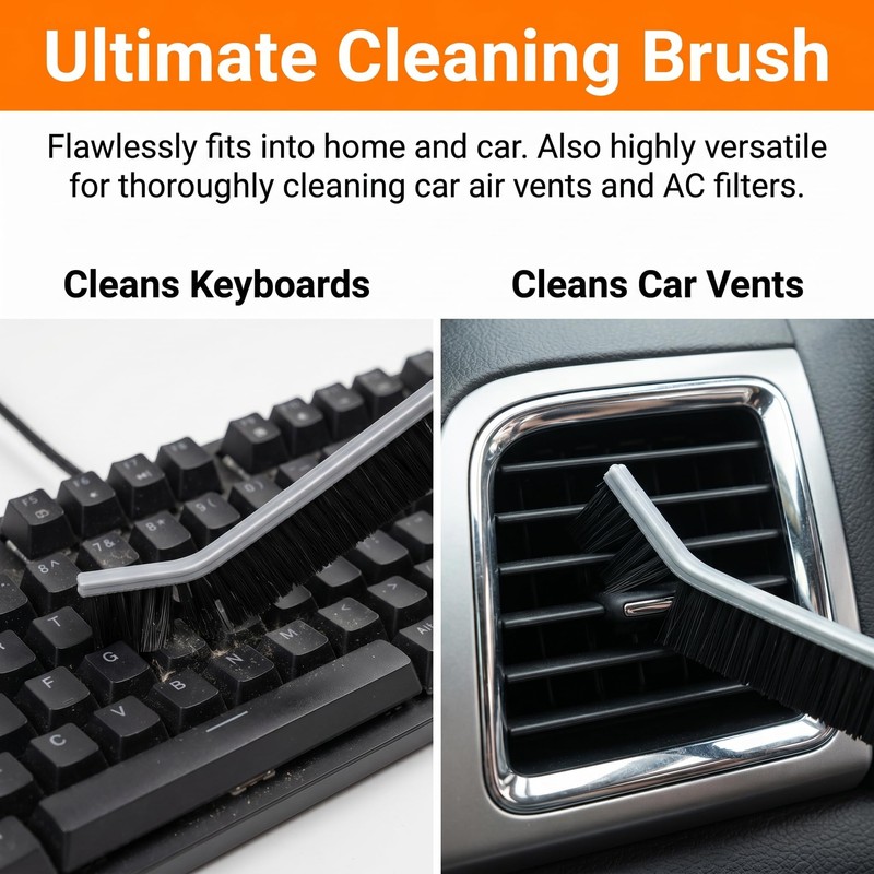 4Pcs Hard Bristle Crevice Cleaning Brush Grout Scrub Brushes Multifunctional