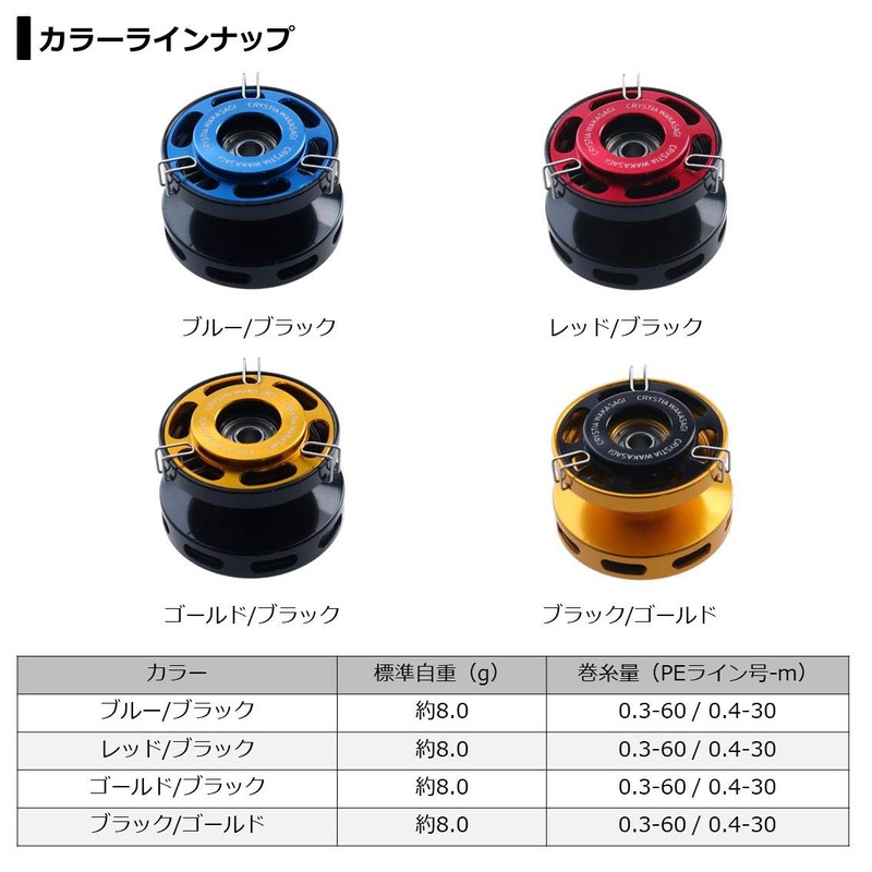 DAIWA Cristia Wakasagi Aluminum Spool AIR Blue/Black