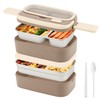 MEKOTRIN Bento Lunch Box 1400ML 2 Layer Lunch Box with