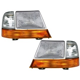 Auto Parts Avenue APA Replacement Combo Set of Headlights and Corner Lamps for 1998 1999 2000 98 99 20 Ranger Set of 2 Headlights and 2 Corner Lamps Passenger Right and Driver Left Side