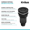 KRAUS Flat-Top Garbage Disposal Air Switch Button in Matte Black,