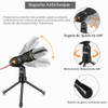 Micrófono para PC con Soporte Micrófono Condensador Semiprofesional con Tripié,