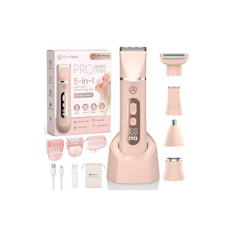5-in-1 Lady Shavers for Women, Bikini Trimmer & Electric Razor