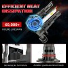 AQJ For Honda Ridgeline 2017-2022 Front 6500K LED Headlights Bulbs
