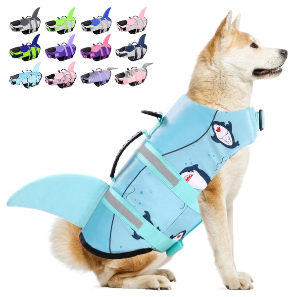 Dog Life Jacket, Large Dog Life Vest for Swimming Boating,