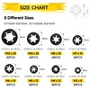 Internal Tooth Starlock Washers, 330PCS 8 Size Quick Speed Locking