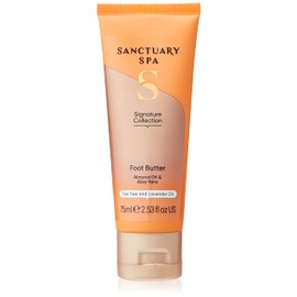 Sanctuary Spa Foot Butter, No Mineral Oil, Cruelty Free and Vegan Foot Cream for Dry Skin, 75 ml