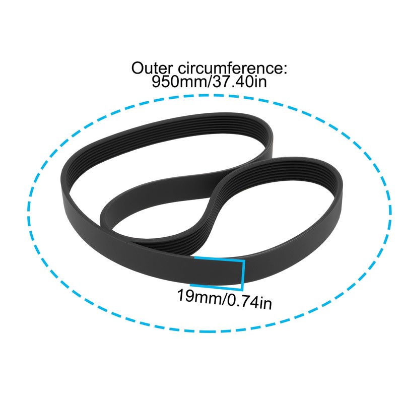 ECSiNG 8 Ribs Turbo Trainer Replacement Drive Belt PJ950 374J