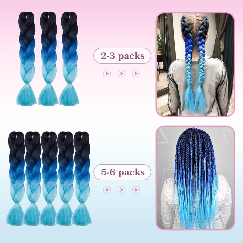 Tess Jumbo Braids, Hair Extensions, 60 cm, Kanekalon Synthetic Hair