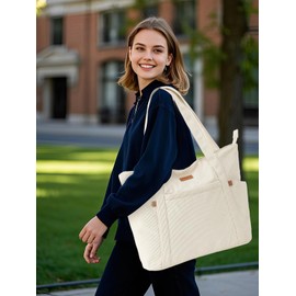 Lekespring Women's Handbag Shopper Bag, beige, M