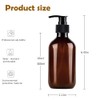 300ml Brown Plastic Pump Bottle Dispenser,Refillable Empty Bottle Container Pump