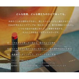 OSAJI Nuance Lipstick, Lip Protection, Gentle on Skin, Fits Sensitive Skin, Does Not Float, Rouge Glossy, 0.08 oz (2 g) / 10 Ashioto