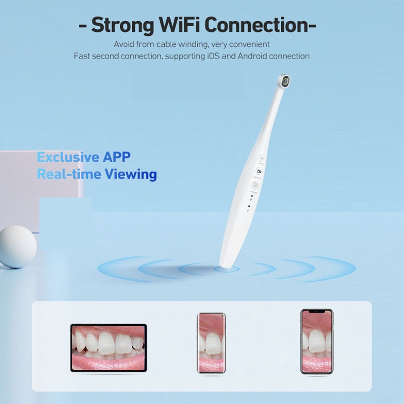 Oral Endoscope Camera HD Wide Angle IP67 Waterproof 1400mAh Battery