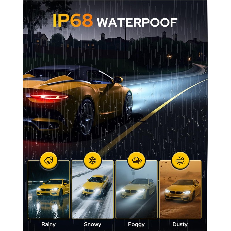 FAHREN 9006 HB4 Led Bulbs 𝟔𝟎,𝟎𝟎𝟎𝐋𝐌 – Epic Night Visibility,