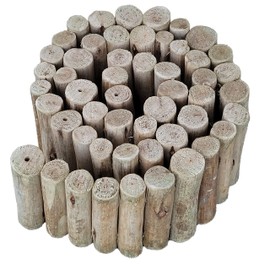 FOREVER BAMBOO Natural Eucalyptus Wood Solid Log for Landscaping Edging Lawn Garden Fence Borders 72 in L x 6 in H x 1.25 in D