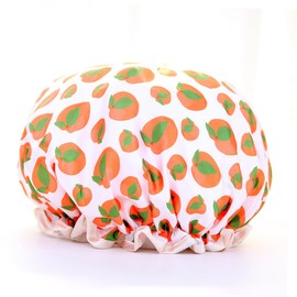 TOVINANNA Hair Protective Caps Pcs Plastic Bath Caps Shower Hats Women Girls Pineapple Sky Fruit Platter Flamingo