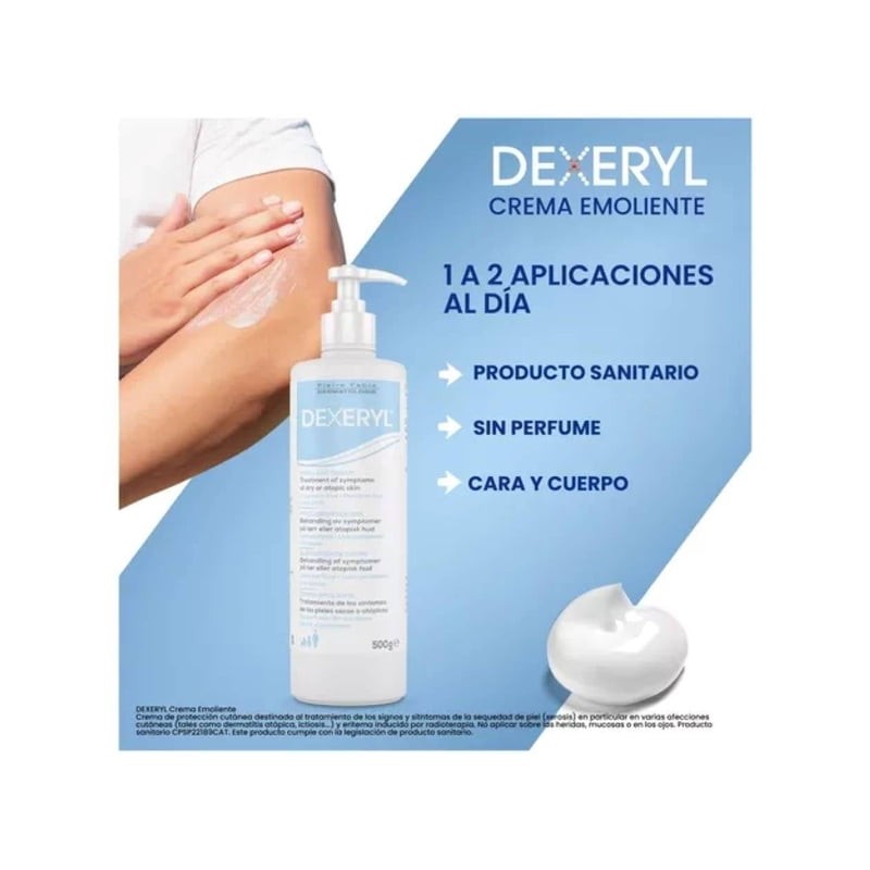 Crema emoliente Dexeryl piel seca 500 g