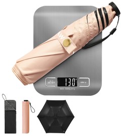 Ycssaw 2024 Lightest Carbon Umbrella, 6 Ribs, 4.6 oz (130 g), Folding Umbrella, UV Protection, 100% Light Block, Foldable, Lightweight, Men's, Women's, Rain or Shine, Folding Umbrella, Ultra