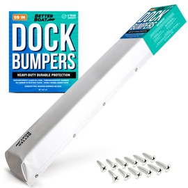 Boat Dock Bumper Guards with Screws Dock Boat Bumpers for Dock Edge or Piling Bumpers for Boat Dock Vertical Pole Post Boat Dock Accessories Marine Grade Pads for Horizontal Deck or Pier Fenders 59"