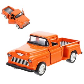 Alipis Vintage Truck Toy, Little Model Car Realistic Metal Pickup Truck Tabletop Decoration, Small Vehicle Model Farmhouse Christmas Collectible Decor Party Favors for Kids Adults (Orange)
