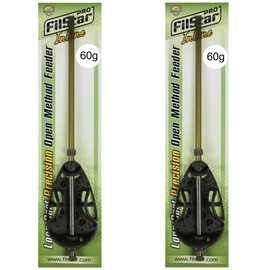 PRO FILSTAR Inline Long Cast Method Feeder Set 2 x 60g Feeder - Open Feeder - Carp Fishing Assembly - Carp Fishing Accessories - Carp Fishing - Ground Fishing - Fishing Accessories for Feeder Rod